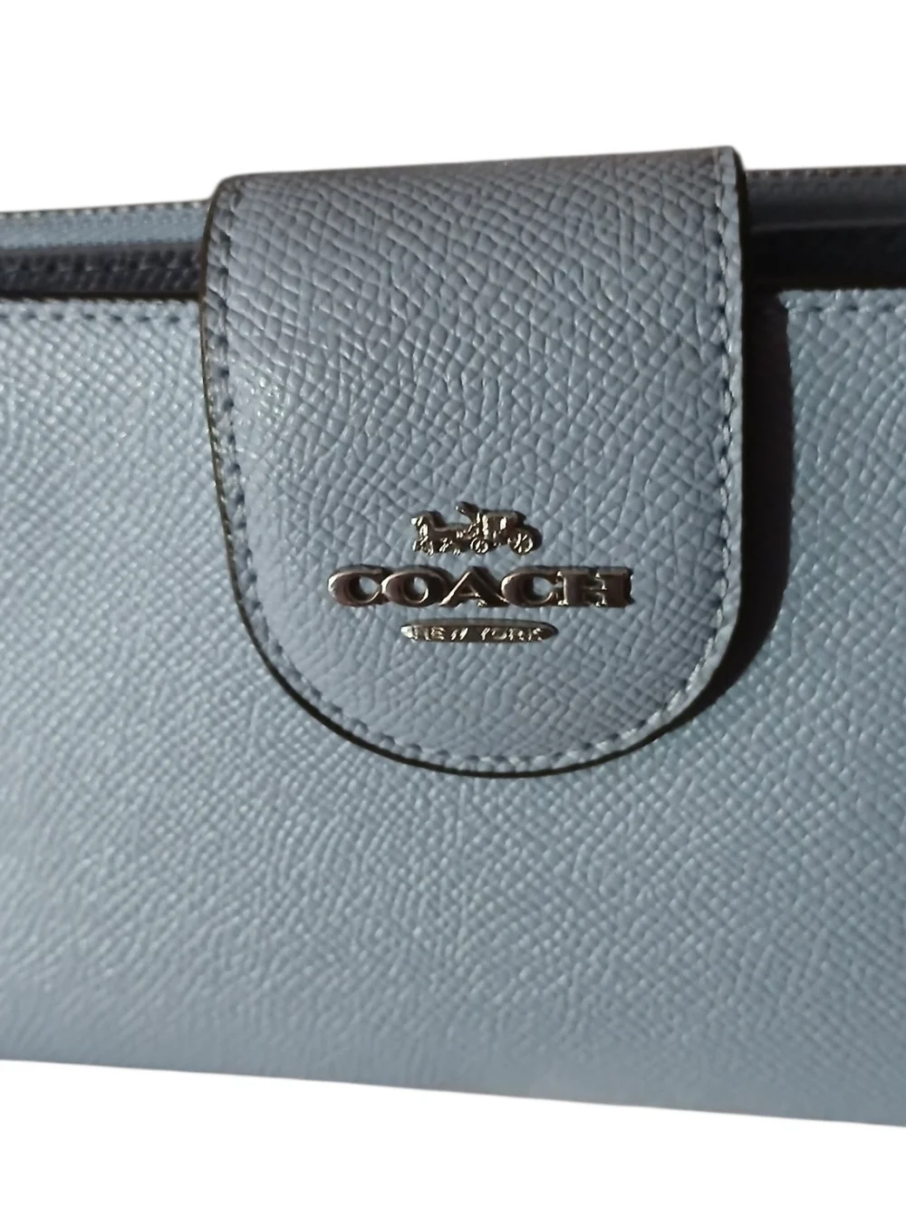 Coach Blue Leather Wristlet Wallet
